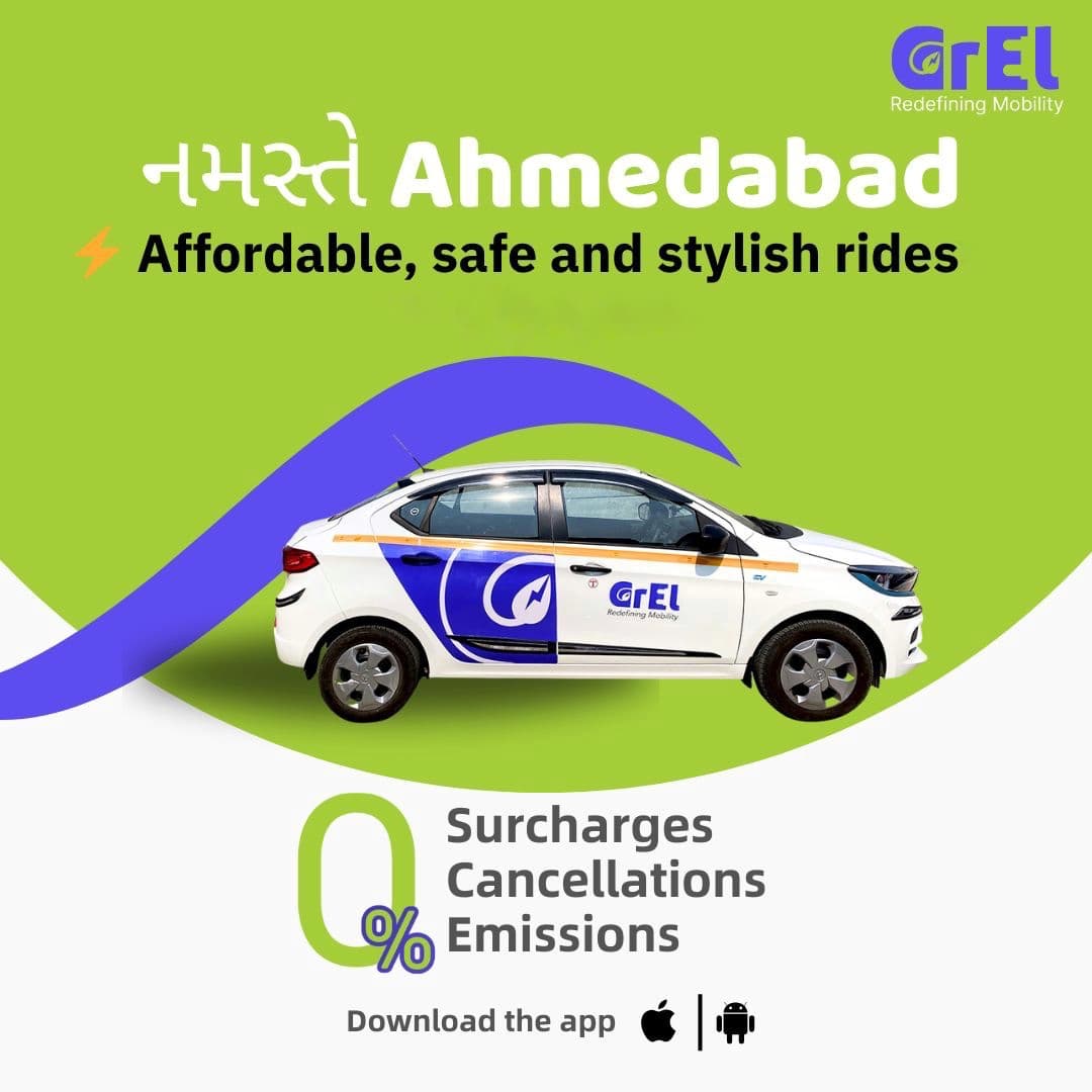 GrEL electric cabs now in Ahmedabad – affordable, safe and stylish rides