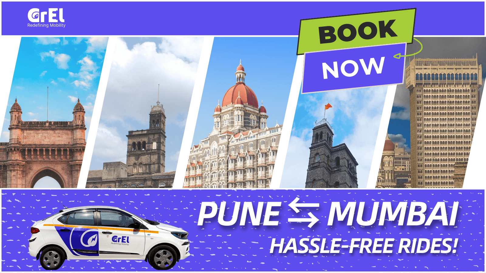 GrEL Launches Pune-Mumbai Electric Cab Service Book Now for a Smart, Sustainable Ride!