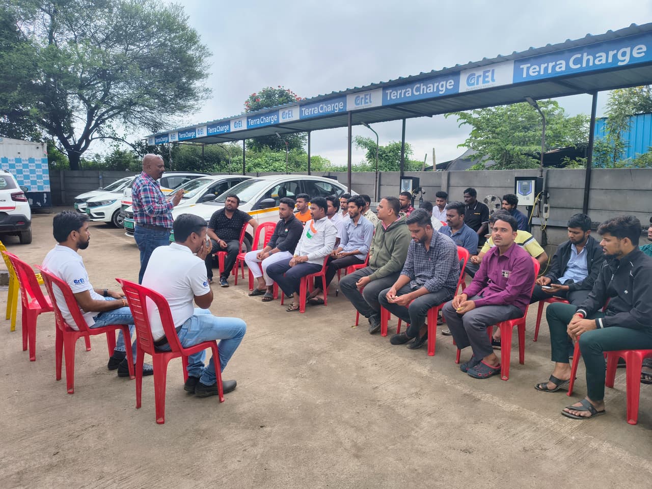 GrEL driver-partners at an earlier outdoor training session